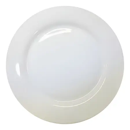 Plato Playo 27 Cm Porcelana Tsuji Linea 1150 Ala Ancha Color Blanco Liso