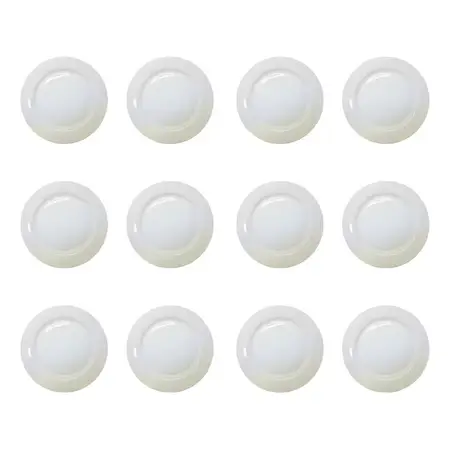 Plato Playo 27 Cm Porcelana Tsuji Linea 1150 Ala Ancha X 12u - Blanco - Liso