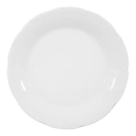 Plato Playo 27cm Tsuji Línea Renacimiento 1800 Porcelana X1 - Blanco