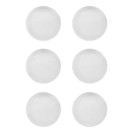 Plato Playo 30cm Ala Angosta Tsuji Línea 450 Porcelana X6 U Blanco