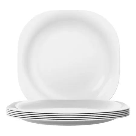 Plato Playo 30cm Nadir Duralex Plaza Vidrio Templado X1 Uni. Blanco Liso