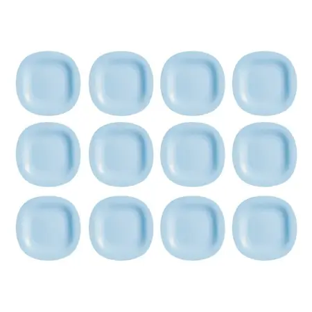 Plato Playo Carine Light Cuadrado Vidrio Templado 27cm X12 U