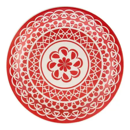 Plato Playo De Cerámica Linea Floreal 25,5 Cm | Oxford Renda Floreal