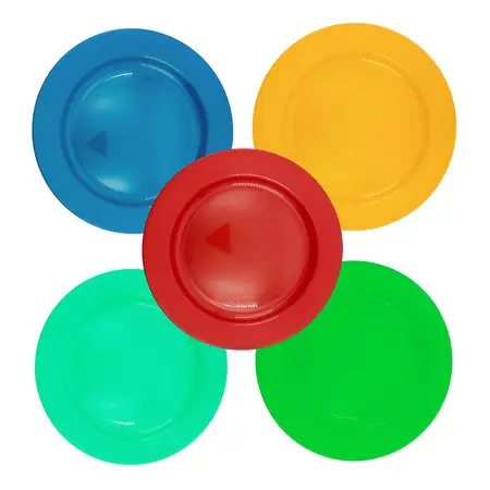 Plato Playo De Plástico Rígido Colores Redondo 22cm X12 Uni