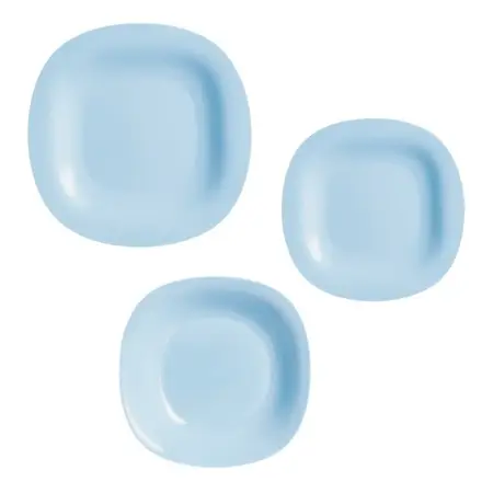 Plato Playo Hondo Postre Luminarc Carine Light Cuad Set X 18