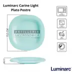 Plato Playo Hondo Postre Luminarc Carine Light Cuad Set X 18