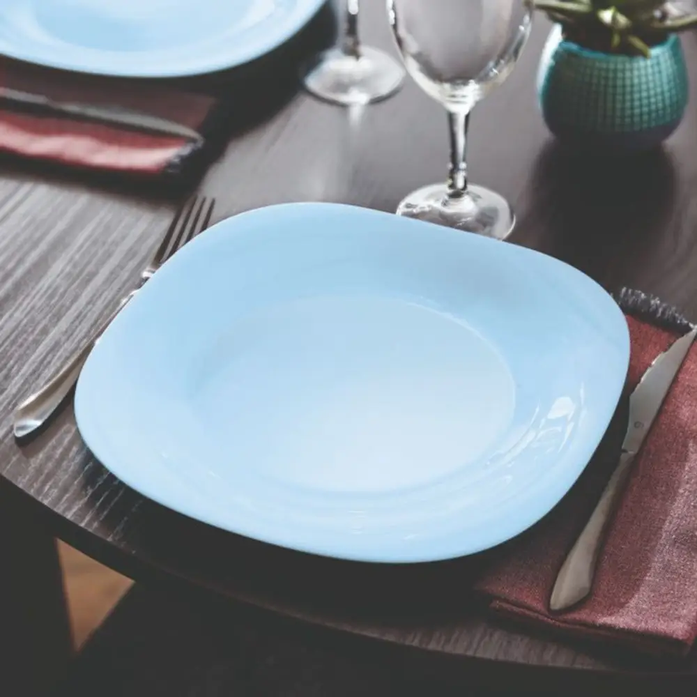 Plato Playo Hondo Postre Luminarc Carine Light Cuad Set X 18