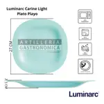 Plato Playo Hondo Postre Luminarc Carine Light Cuad Set X 18 Turquesa