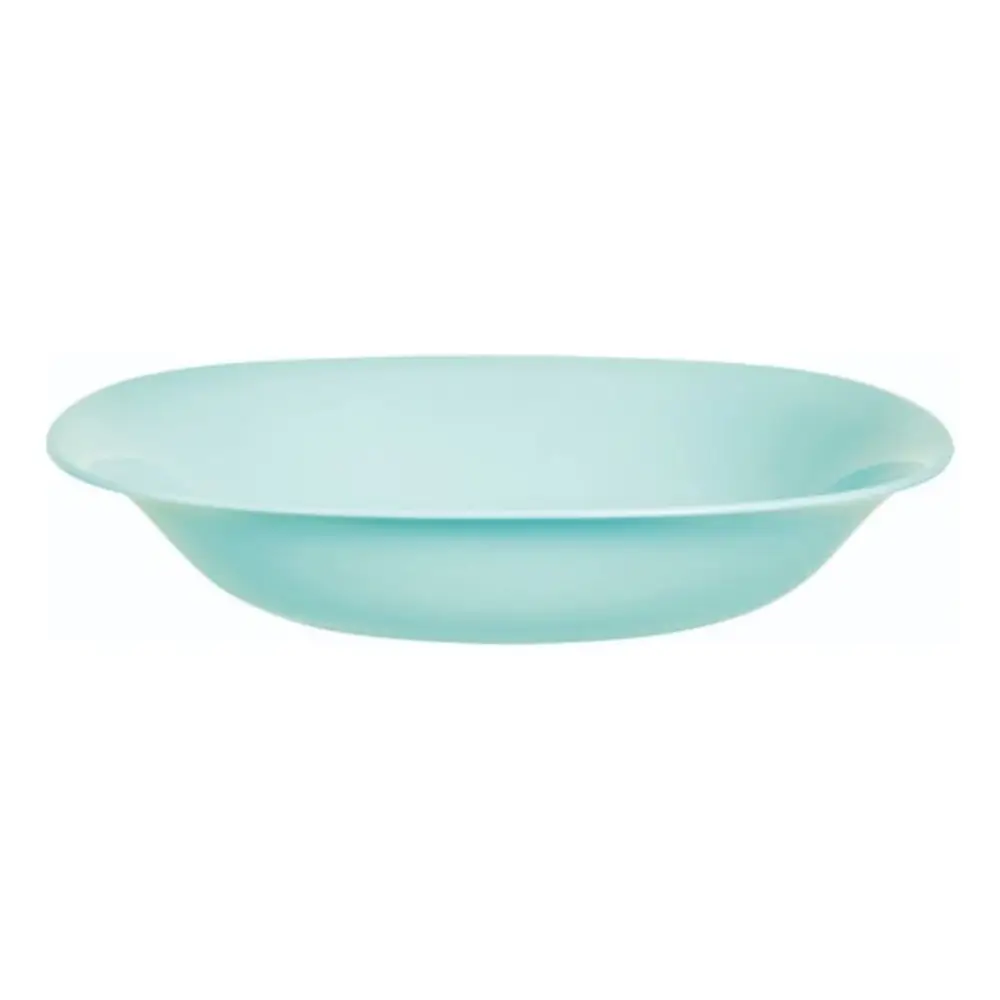 Plato Playo Hondo Postre Luminarc Carine Light Cuad Set X 18 Turquesa