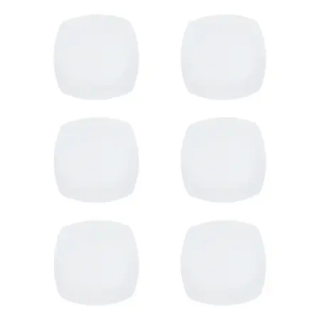 Plato Playo Mesa Cuadrado Blanco Porcelana Tsuji 2400x 6 Uni Liso