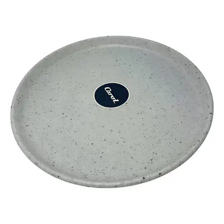 Plato Playo Plástico Carol Linea Granito De 21 Cm X1 Unidad Color Tiza Granito Lisa
