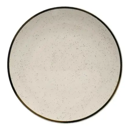 Plato Playo Plano De Ceramica Brisa Unni 26 Cm | Oxford Beige Lisa