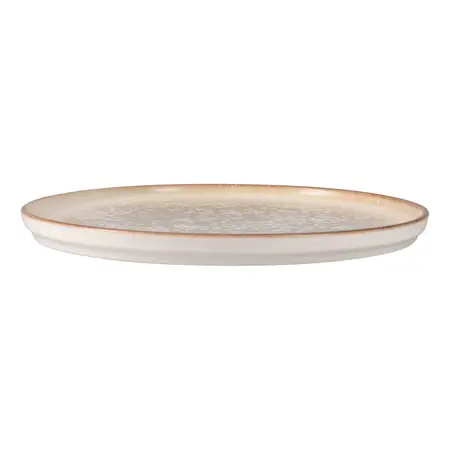 Plato Playo Principal Porcelana Linea Cortado 24 Cm | Pioli Beige Cortado