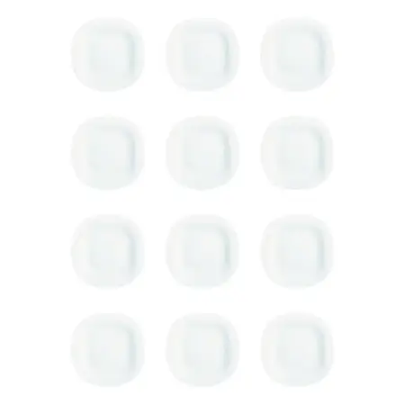 Plato Postre 19cm Luminarc Carine Blanco Vidrio Templado X12