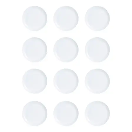 Plato Postre 19cm Luminarc Diwali Vidrio Templado Blanco X12