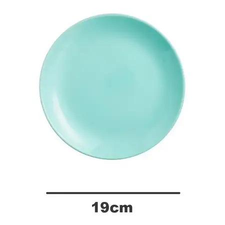 Plato Postre 19cm Luminarc Diwali Vidrio Templado Colores 1u Turquesa