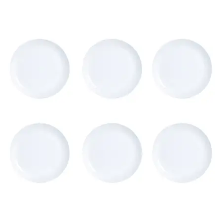 Plato Postre 19cm Luminarc Diwali Vidrio X6 Templadocolor Blanco