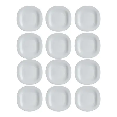 Plato Postre Carine Cuadrado Negro Vidrio Templado 19 Cm X12 Granit