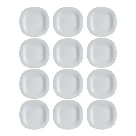 Plato Postre Carine Cuadrado Negro Vidrio Templado 19 Cm X12 Granit