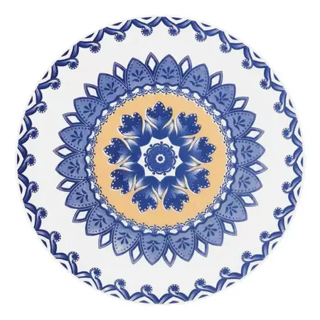 Plato Postre De Cerámica Linea Floreal 20 Cm | Oxford Diseño La Carreta Floreal
