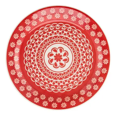 Plato Postre De Cerámica Linea Floreal 20 Cm | Oxford Diseño Renda Floreal