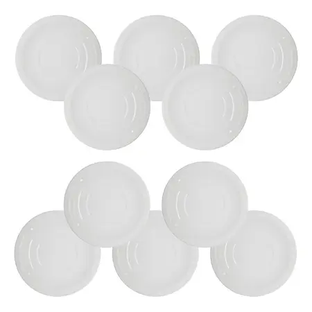 Plato Té 15cm Tsuji Línea Recta 450 Porcelana Blanca X12 Uni - Blanco