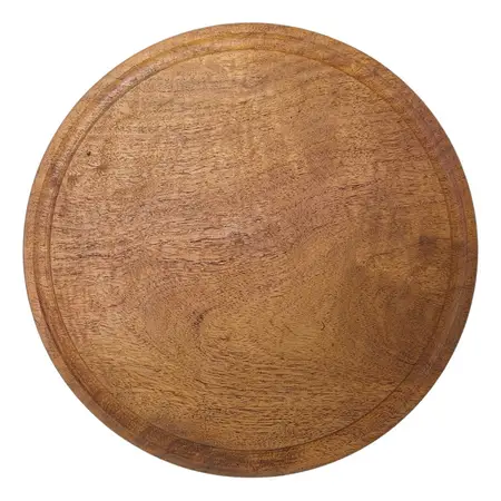 Plato Tabla 28 Cm Madera Algarrobo Redondo Asado X 1 Unidad Marrón Redonda