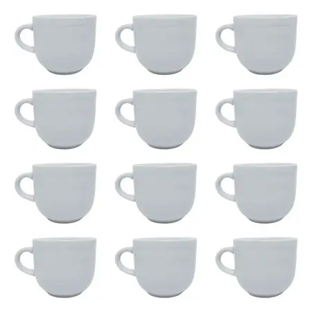 Pocillo Café 80 Ml Línea 1800 Tsuji Porcelana X 12 Uni. Blanco Renacimiento