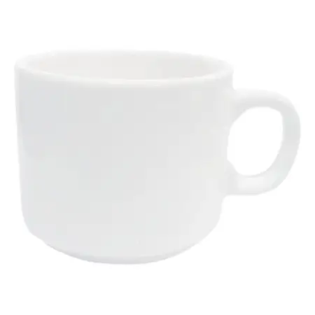 Pocillo Taza Cafe Porcelana Blanca 100 Ml X 1 Unidad Blanco Recta