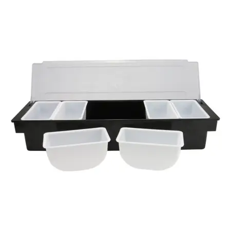 Porta Condimentos Organizador Frutas Coctelería 6 Divisiones