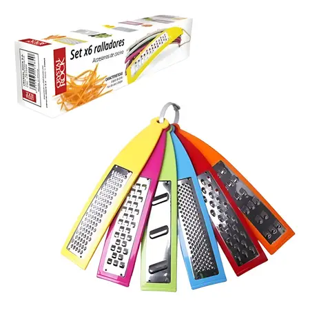 Rallador Manual Verduras Queso Multifunción Juego X 6 U