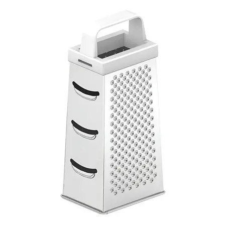 Rallador Tramontina Utilitá De Acero Inoxidable Blanco De 4 Lados