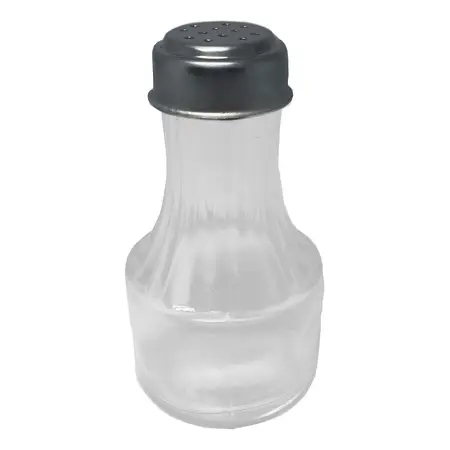 Salero De Vidrio Camaro Con Tapa Acero Inoxidable Bar