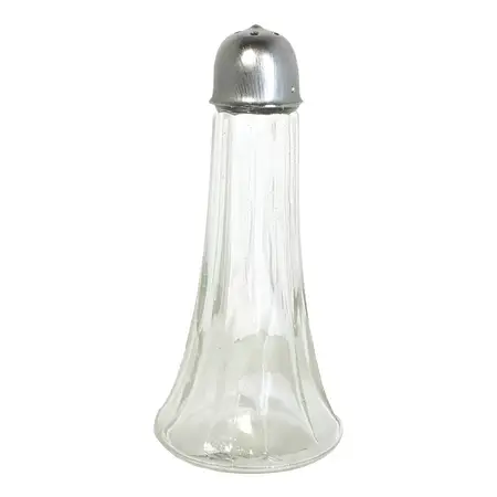 Salero De Vidrio Torre Eiffel Bar Tapa Acero Inoxidable 40gr Color Transparente