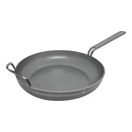 Sartén 25 Cm Chapa De Hierro 3 Mm Espesor Reforzada Lozafer Color Gris