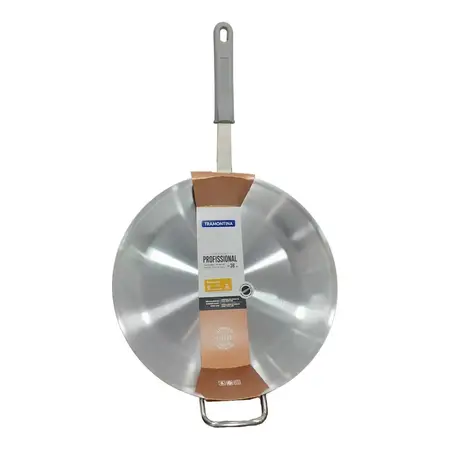 Sartén Wok Profesional Tramontina Aluminio Antiadheren 36 Cm - Gris Oscuro