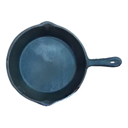 Sarten Fundicion De Hierro 24cm Mango Sin Tapa Para Cocina Color Negro