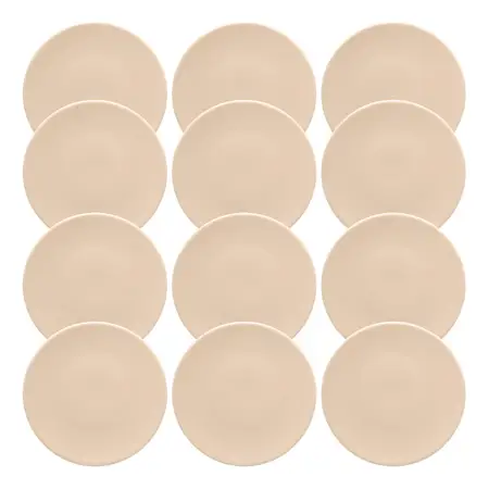 Set 12 Platos De Postre Ceramica 19,5 Cm Linea Unni | Oxford