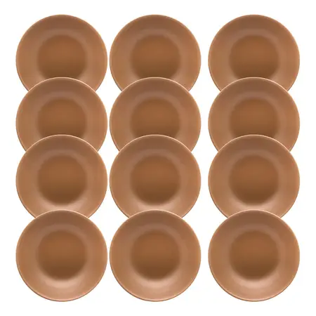 Set 12 Platos Hondos Ceramica 20 Cm Linea Unni | Oxford Avela