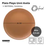 Set 12 Platos Playos Ceramica 26 Cm Linea Unni | Oxford