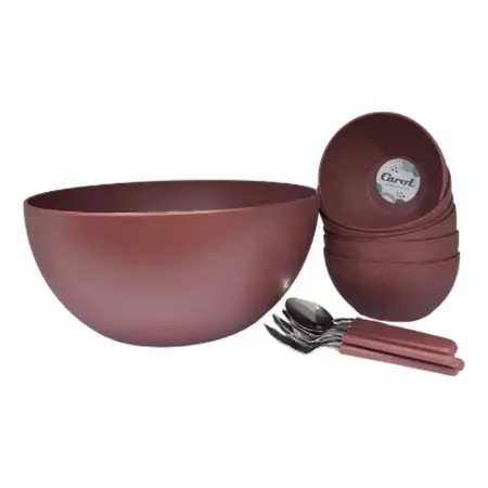 Set 13 Piezas Carol Bowl Compoteras Plástico C/ Cucharitas Borravino Fusion