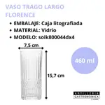 Set 4 Vasos Trago Largo Florence 460ml The Kitchen Elements Transparente