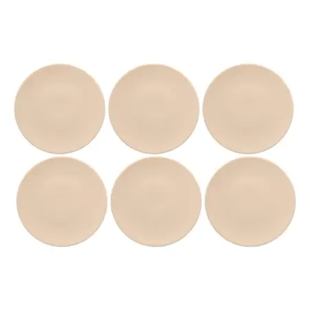 Set 6 Platos De Postre Ceramica 19,5 Cm Linea Unni | Oxford Merengue