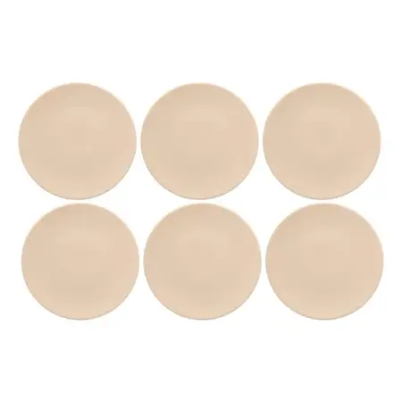 Set 6 Platos De Postre Ceramica 19,5 Cm Linea Unni | Oxford Merengue