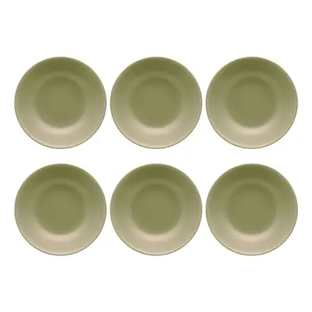 Set 6 Platos Hondos Ceramica 20 Cm Linea Unni | Oxford Oliva