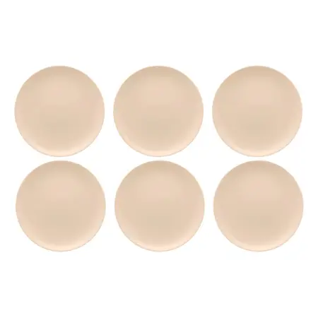 Set 6 Platos Playos Ceramica 26 Cm Linea Unni | Oxford Merengue