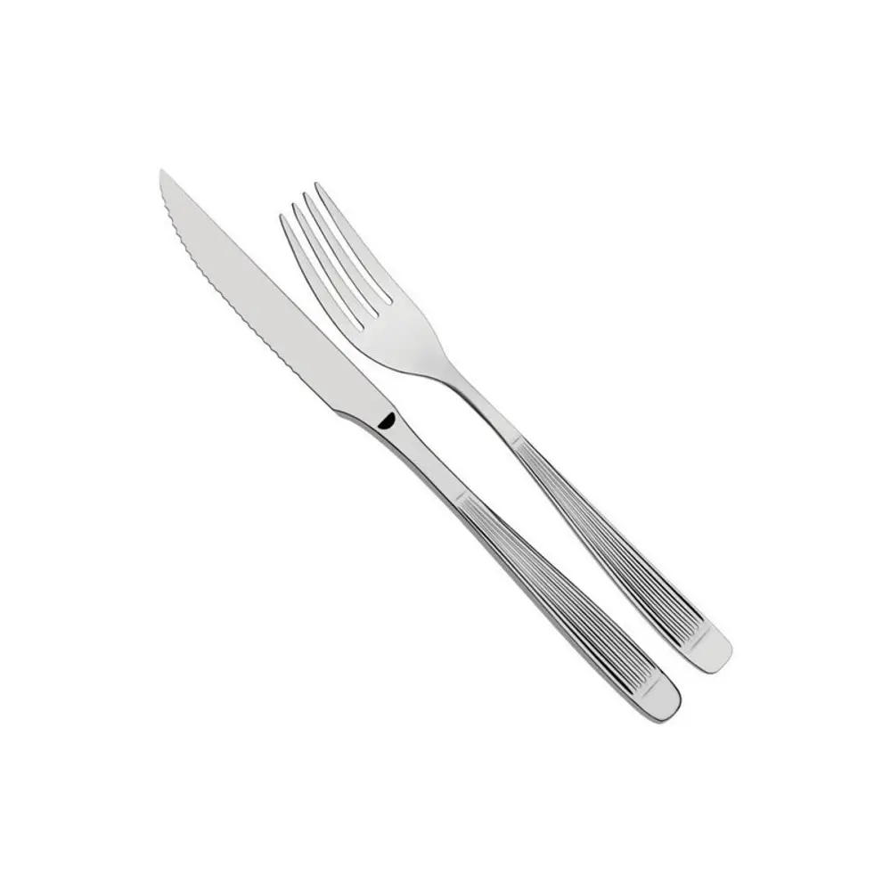 Set Athenas Set X 24 Cuchillo Asado Y Tenedor Tramontina 