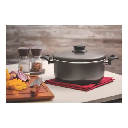 Set Batería De Cocina Olla Sartén Tramontina Paris 8 Piezas Negro