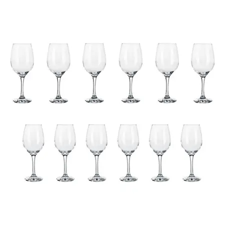 Set Copa Barone Nadir Vidrio | 6 Agua 490ml + 6 Vino 385ml Transparente