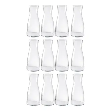 Set De 12 Decanter Vino Jarra Botella De Vidrio 500ml Nadir Transparente